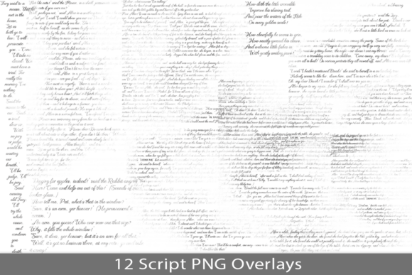 Alice in Wonderland Script PNG Overlays