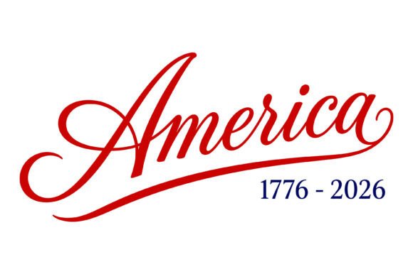 America 250th Script SVG Design for 2026