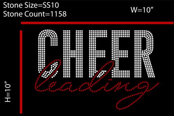 Cheer Leading Rhinestone Design for Bold Team Gear