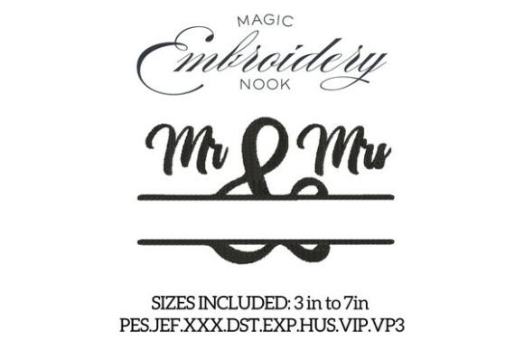 Elevating Textile Art with the Mr Mrs Script Split Monogram