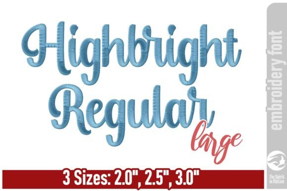 Highbright Script Embroidery Font - L for Modern Stitching