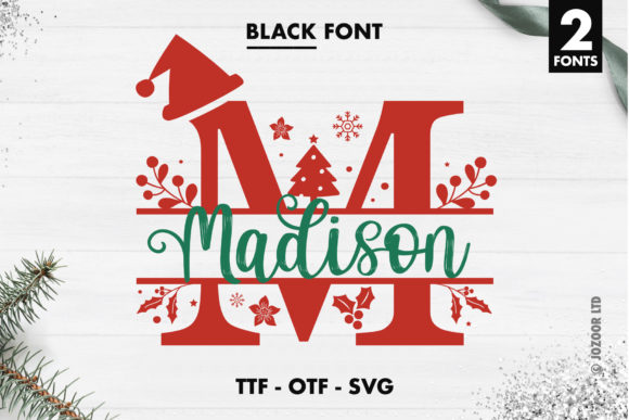 Madison Christmas Split Monogram: Festive Design Power