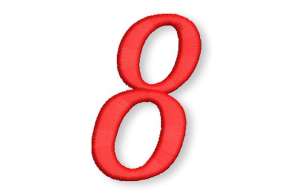 Script Embroidery Font Number Eight for Your Machine