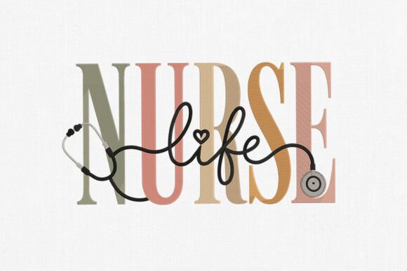 Stylish Nurse Embroidery Design Art for Healthcare Heroes