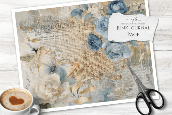 Weathered Garden Junk Journal Page 1