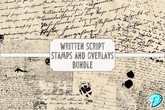 Written Script Stamps and Overlay Bundle: Elevate Your Design Projects with Instant Texture